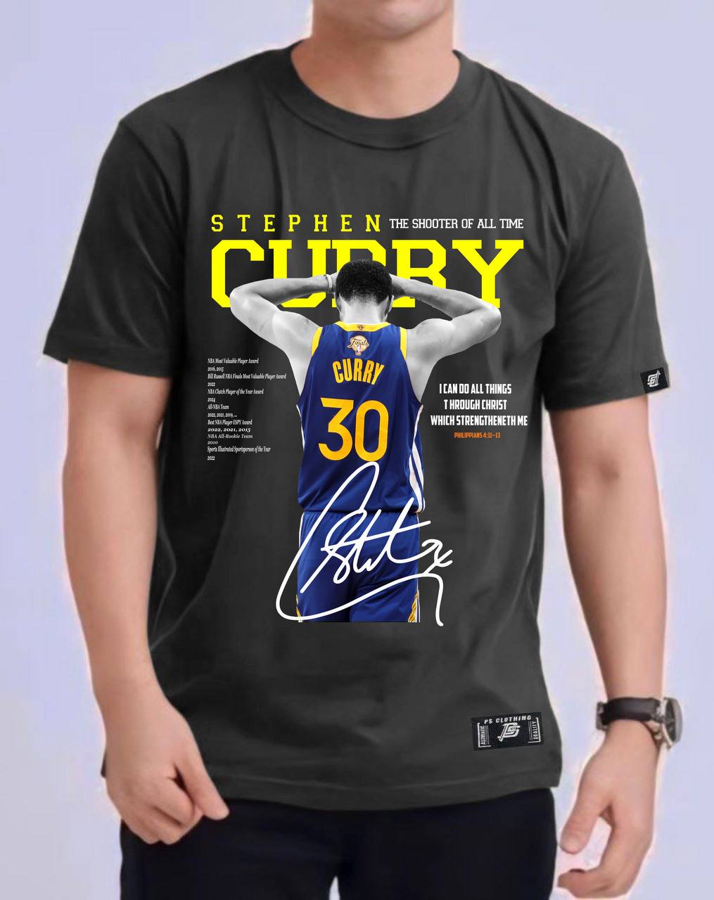 NBA STEPH CURRY BACK 'SHOOTER OF ALL TIME" ROUND NECK REGULAR FIT