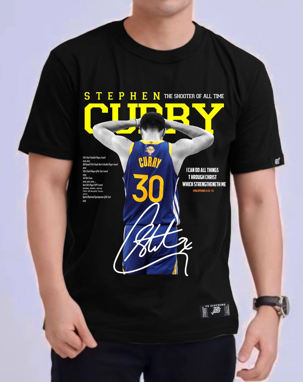 NBA STEPH CURRY BACK 'SHOOTER OF ALL TIME" ROUND NECK REGULAR FIT