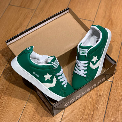 Converse White Green