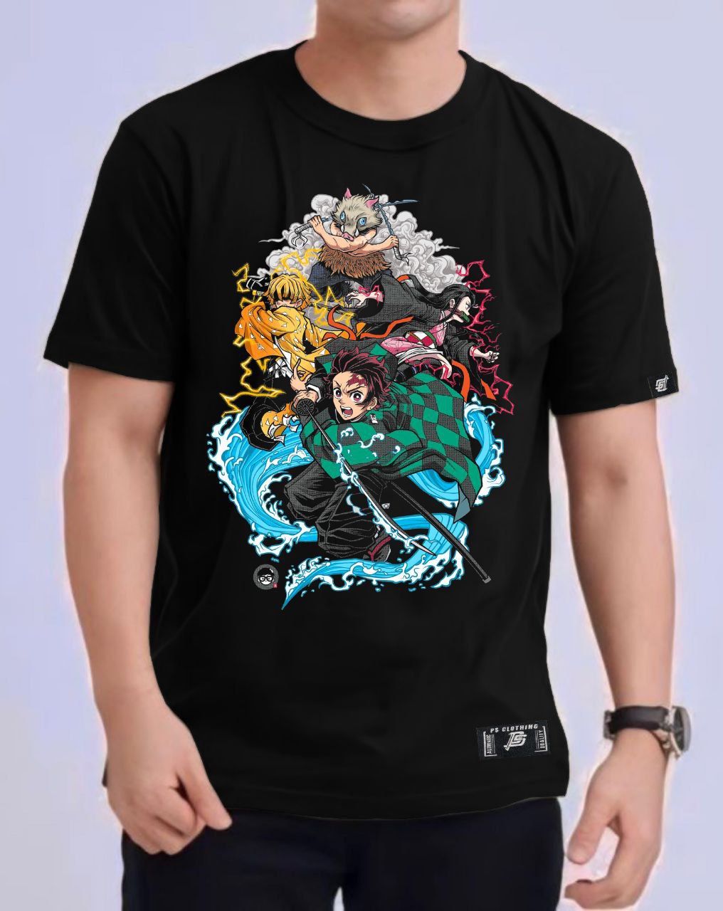 DEMON SLAYER "MONSTER TRIO" ROUND NECK REGULAR FIT ANIME PREMIUM DESIGN