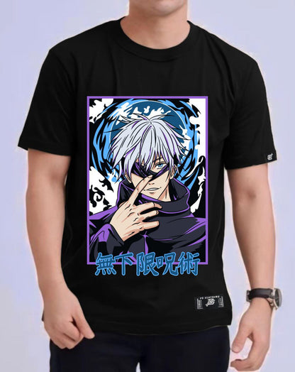 JUJUTSU KAISEN "SATORU GOJO" VERSION 2 ROUND NECK REGULAR FIT ANIME PREMIUM DESIGN