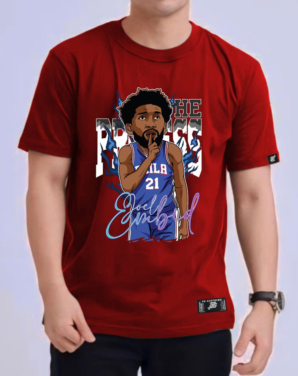 NBA ANIME "JOEL EMBID" ROUND NECK REGULAR FIT PREMIUM DESIGN