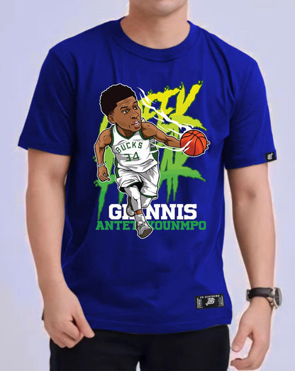 NBA ANIME "GIANNIS FREAK" ROUND NECK REGULAR FIT PREMIUM DESIGN