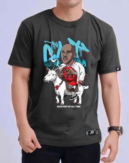 NBA ANIME "MICHAEL JORDAN THE GOAT" ROUND NECK REGULAR FIT PREMIUM DESIGN