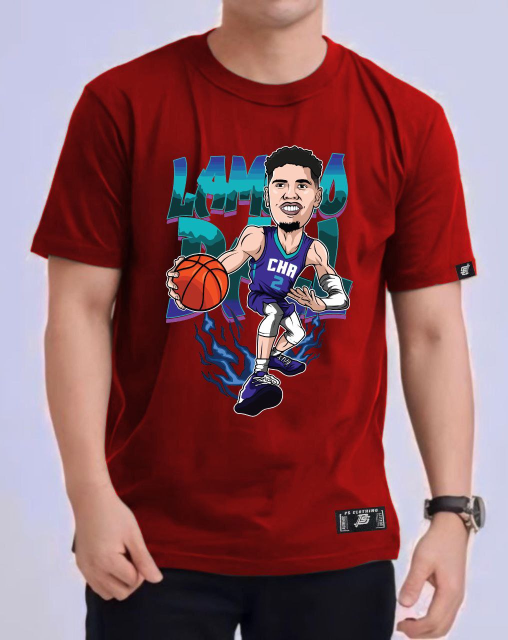 NBA ANIME "LAMELO BALL" ROUND NECK REGULAR FIT PREMIUM DESIGN