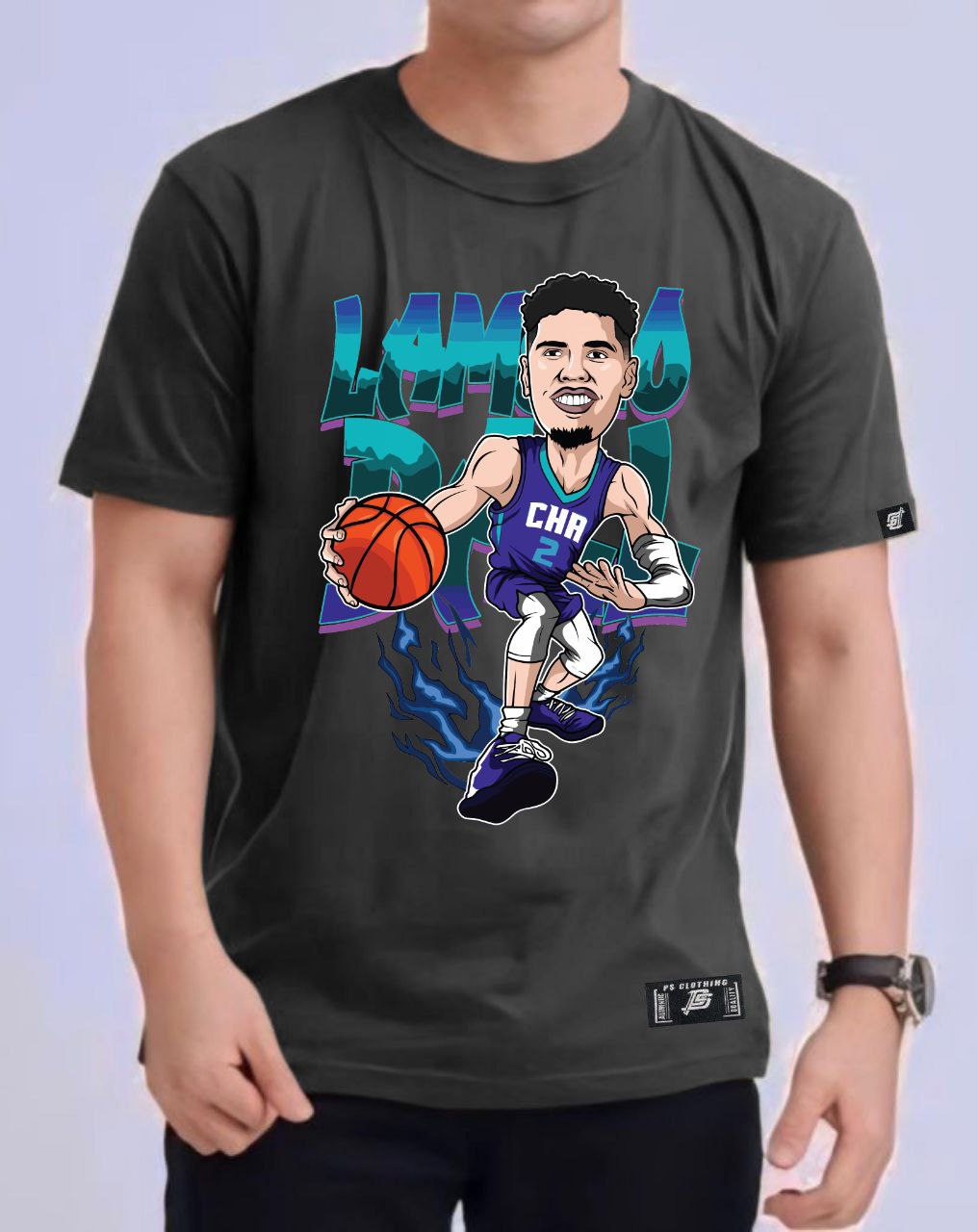 NBA ANIME "LAMELO BALL" ROUND NECK REGULAR FIT PREMIUM DESIGN