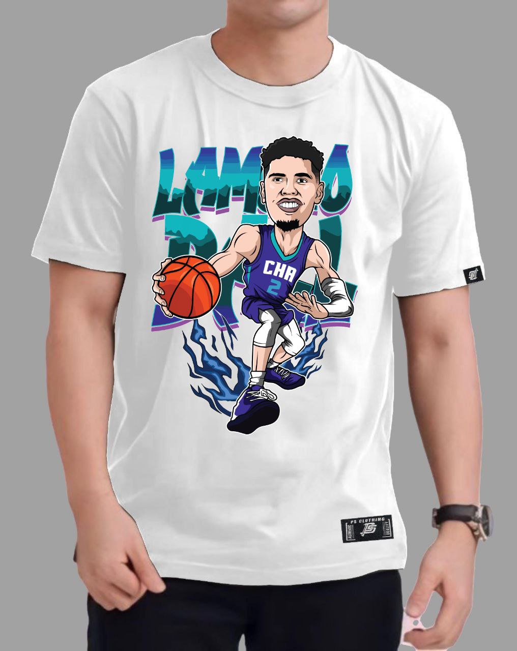 NBA ANIME "LAMELO BALL" ROUND NECK REGULAR FIT PREMIUM DESIGN