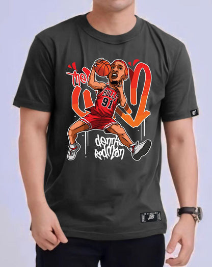 NBA ANIME "RENNIS RODMAN" ROUND NECK REGULAR FIT PREMIUM DESIGN