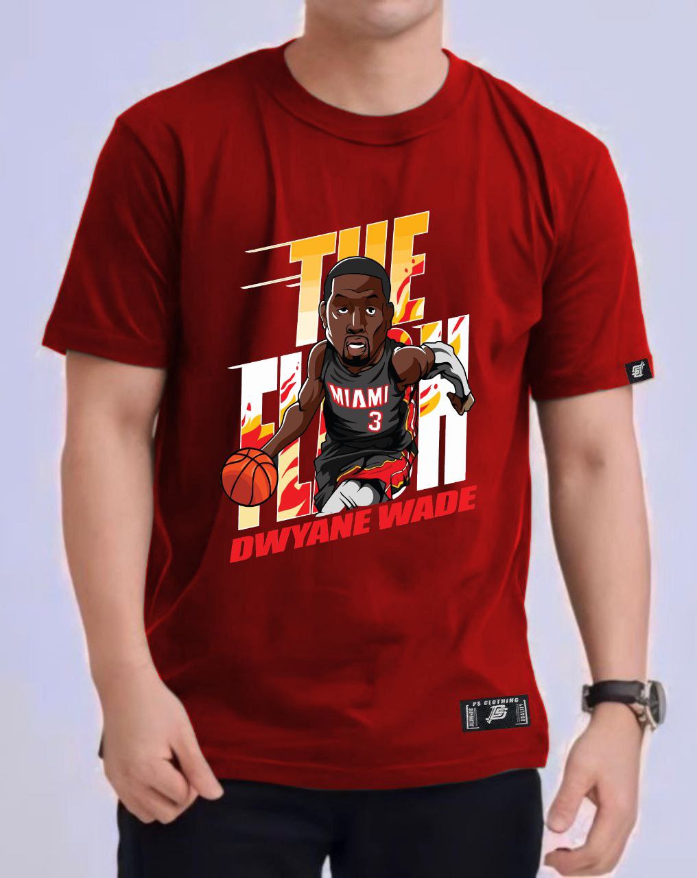 NBA ANIME "DWYANE WADE" ROUND NECK REGULAR FIT PREMIUM DESIGN