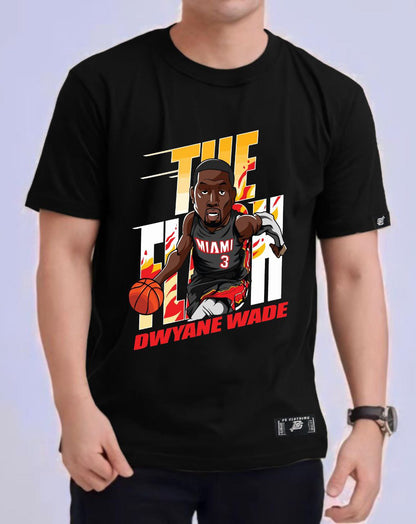 NBA ANIME "DWYANE WADE" ROUND NECK REGULAR FIT PREMIUM DESIGN