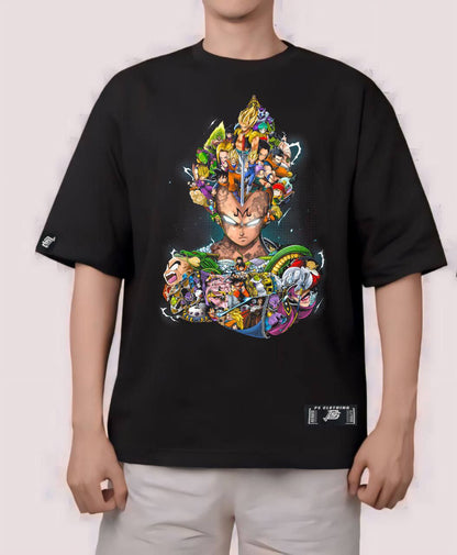 DRAGON BALL Z ''VEGETA ALL CHARACTER'' OVERSIZE PREMIUM SHIRT