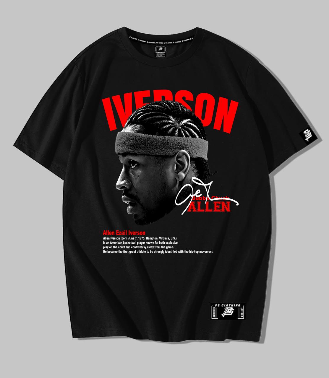 NBA HEADS "ALLEN IVERSON" VERSION 2 OVERSIZE PREMIUM SHIRT