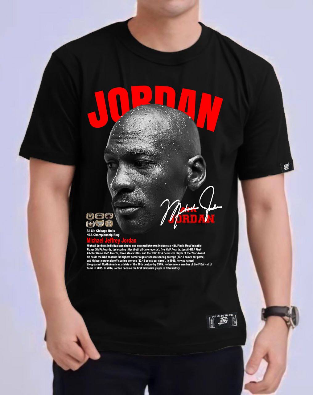 NBA HEADS "MICHAEL JORDAN" ROUND NECK REGULAR FIT PREMIUM DESIGN