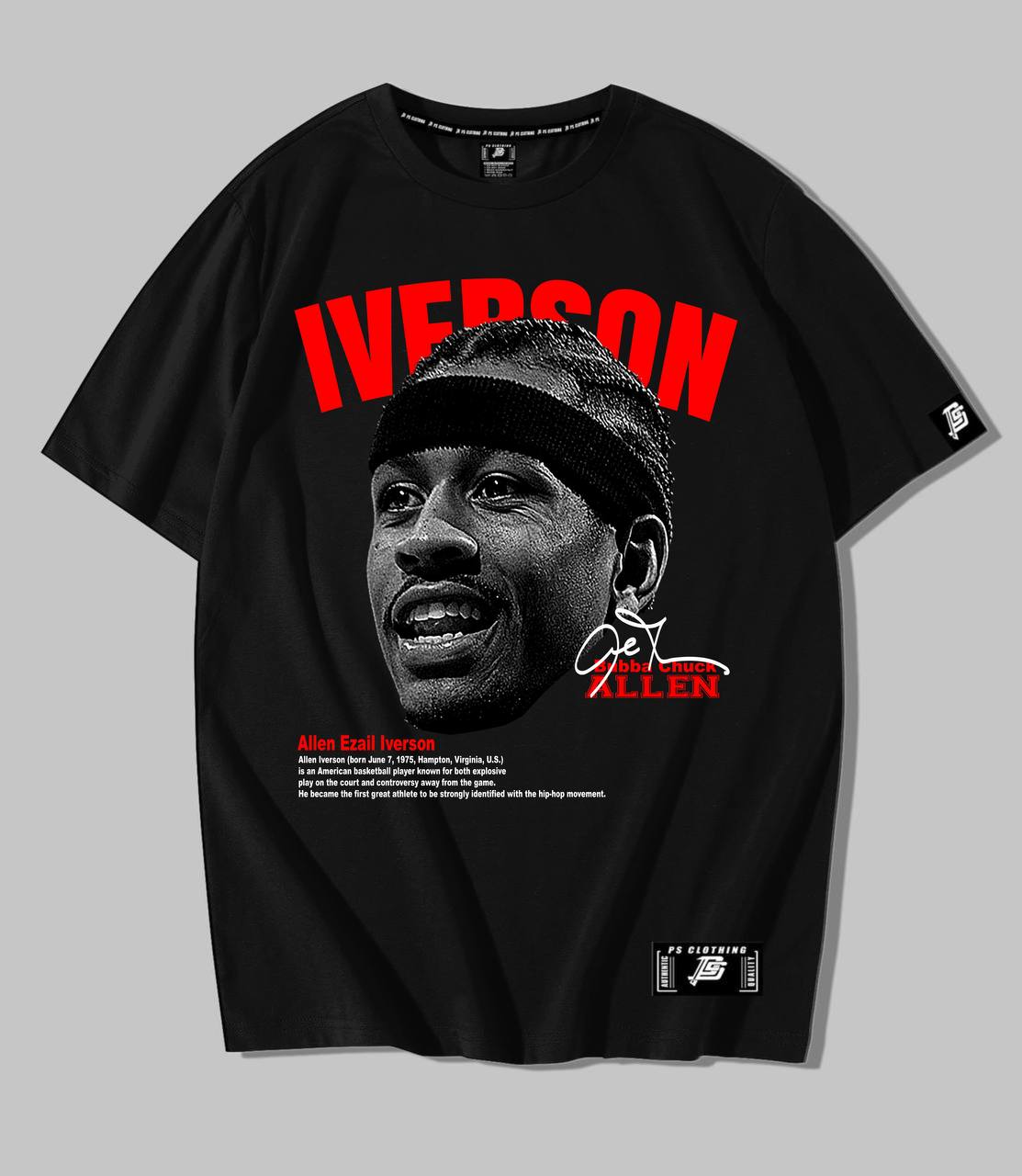 NBA HEADS "ALLEN IVERSON"  OVERSIZE PREMIUM SHIRT