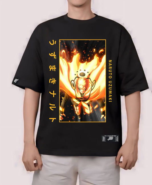 NARUTO SHIPPUDEN "UZUMAKI NARUTO BIJUU" OVERSIZE PREMIUM SHIRT