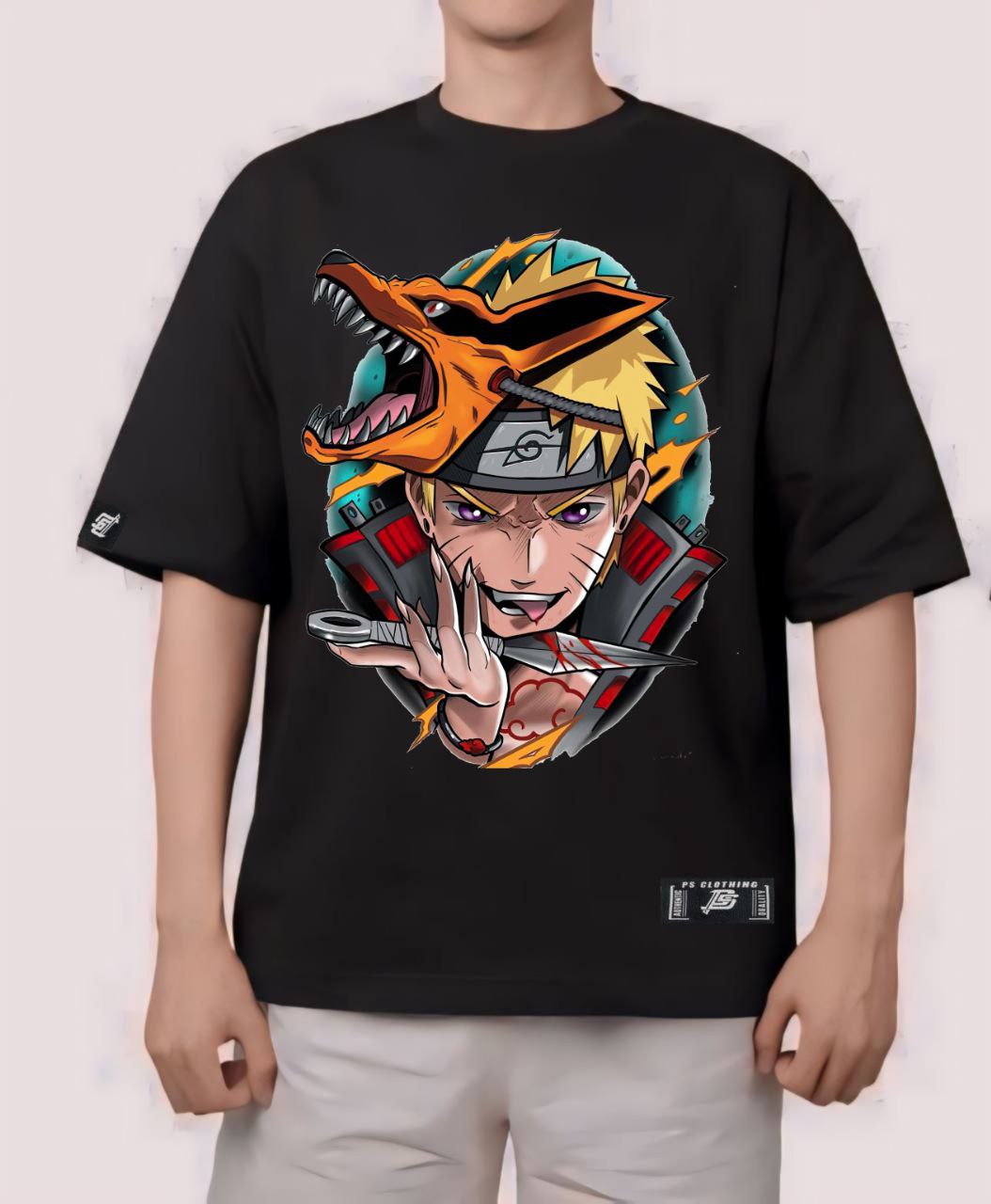 NARUTO SHIPPUDEN "KURAMA X NARUTO" OVERSIZE PREMIUM SHIRT