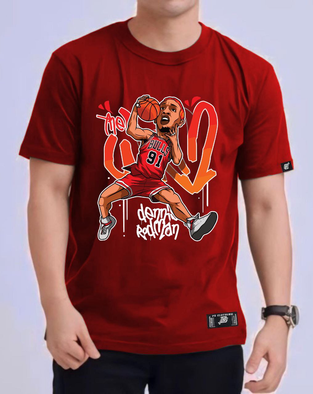 NBA ANIME "RENNIS RODMAN" ROUND NECK REGULAR FIT PREMIUM DESIGN