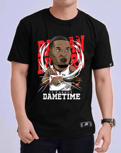 NBA ANIME "DAMIAN LILLARD" ROUND NECK REGULAR FIT PREMIUM DESIGN