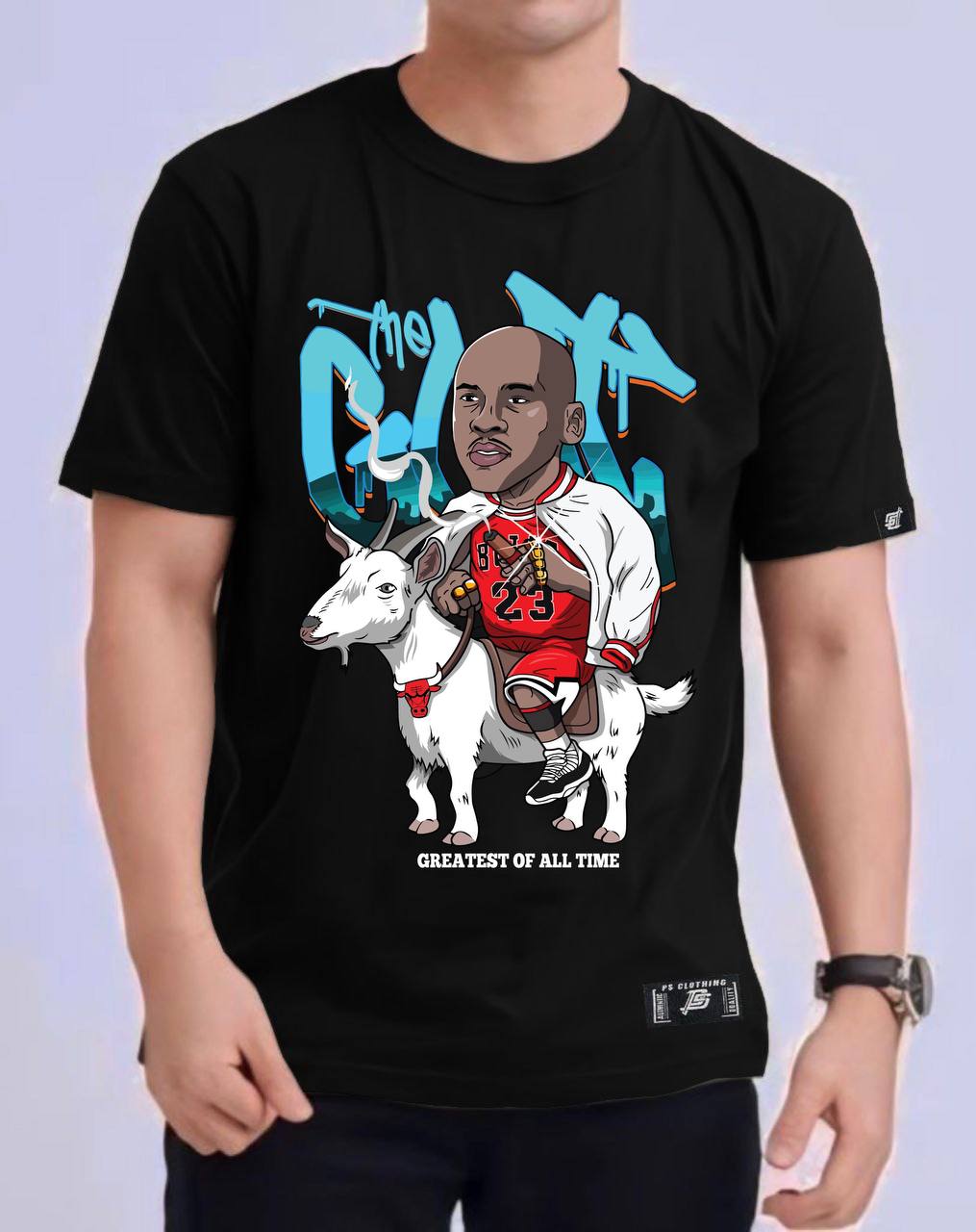 NBA ANIME "MICHAEL JORDAN THE GOAT" ROUND NECK REGULAR FIT PREMIUM DESIGN