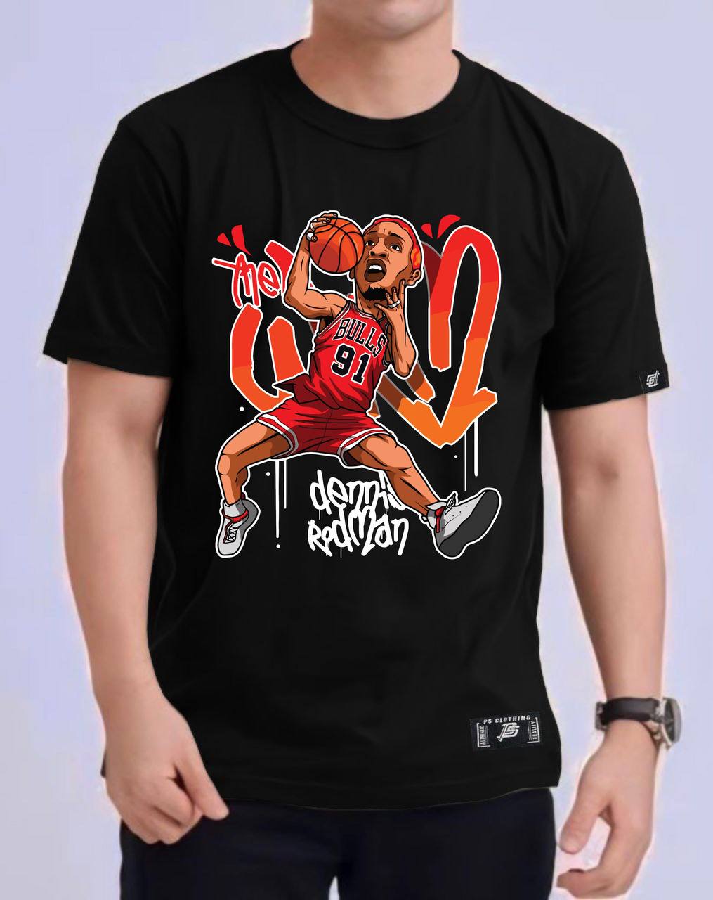 NBA ANIME "RENNIS RODMAN" ROUND NECK REGULAR FIT PREMIUM DESIGN