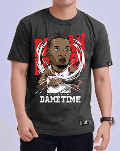 NBA ANIME "DAMIAN LILLARD" ROUND NECK REGULAR FIT PREMIUM DESIGN