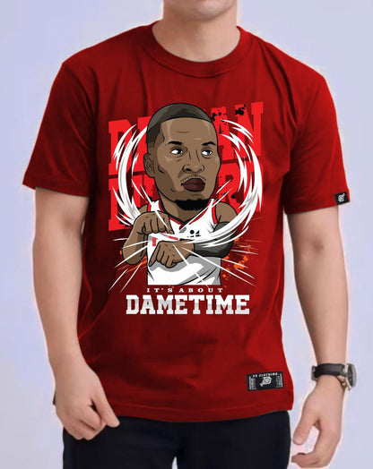 NBA ANIME "DAMIAN LILLARD" ROUND NECK REGULAR FIT PREMIUM DESIGN