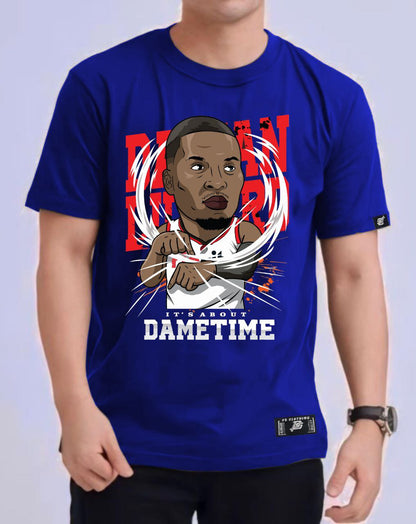 NBA ANIME "DAMIAN LILLARD" ROUND NECK REGULAR FIT PREMIUM DESIGN