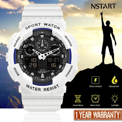 NSTART GA 100 Men's Multi-function Shockproof Sports Digital Watches Watch Student Electronic Golden Watch