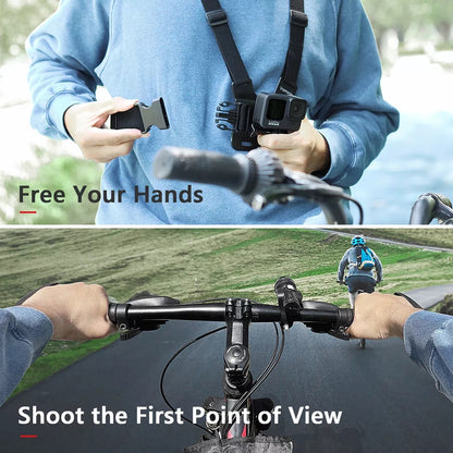 Mobile Phone Chest Strap Mount GoPro Chest Harness Holder for VLOG/POV Chest Mount for cellphone