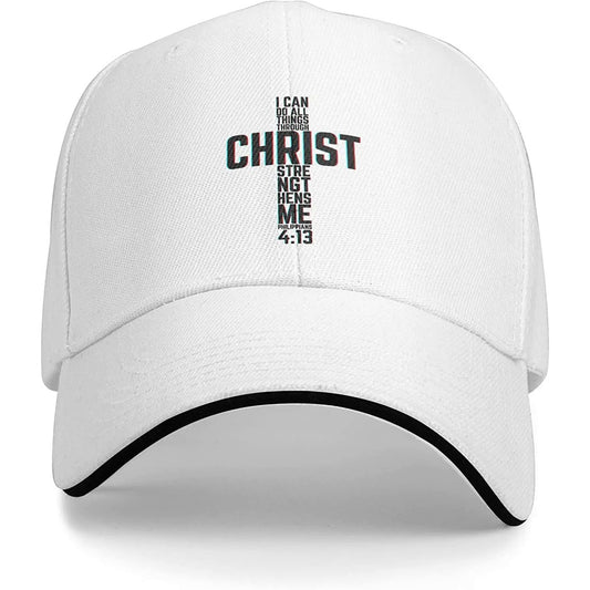 I Can Do All Things Through Christ Cap Christian Hats God Jesus Lord