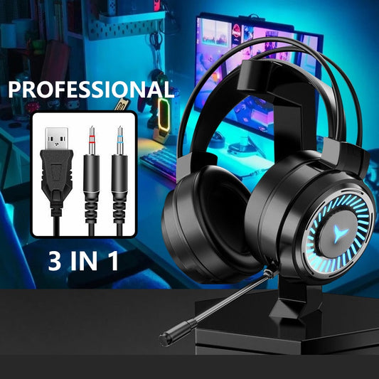 Gaming headset Noise cancelling headphones Headphones with mic Headband headset